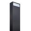 Standbriefkasten Big Box Schwarz mit Edelstahlklappe
