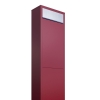 Standbriefkasten Big Box Rot mit Edelstahlklappe