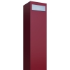 Standbriefkasten Monolith Rot mit Edelstahlklappe