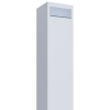 Standbriefkasten Monolith Weiß mit Edelstahlklappe