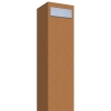 Standbriefkasten Monolith Rost mit Edelstahlklappe