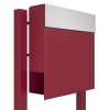 Standbriefkasten Manhattan Rot mit Edelstahlklappe