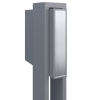 Standbriefkasten Flag Grau Metallic mit Edelstahlklappe