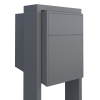 Standbriefkasten Big Flag Grau Metallic