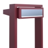 Standbriefkasten Stairs Rot mit Edelstahlklappe