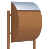 Standbriefkasten Jumbo Rost mit Edelstahlklappe