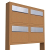 Briefkastenanlage Elegance for Four Rost mit Edelstahlklappe