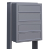 Briefkastenanlage Cube for Four Grau Metallic