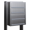 Briefkastenanlage Cube for Four Edelstahl