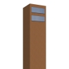 Briefkastenanlage Monolith for Two Rost mit Edelstahlklappe
