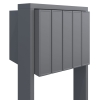 Briefkastenanlage Flag for Five Grau Metallic