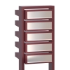 Briefkastenanlage Stairs for Five Rot mit Edelstahlklappe