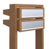 Briefkastenanlage Stairs for Two Rost mit Edelstahlklappe