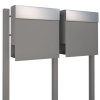 Briefkastenanlage Manhattan for Two Grau Metallic mit Edelstahlklappe