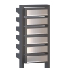 Briefkastenanlage Stairs for Six Grau Metallic mit Edelstahlklappe