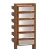 Briefkastenanlage Stairs for Six Rost mit Edelstahlklappe