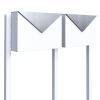 Briefkastenanlage Letter for Two Weiß mit Edelstahlklappe