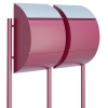 Briefkastenanlage Jumbo for Two Rot mit Edelstahlklappe