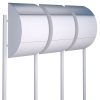 Briefkastenanlage Jumbo for Three Weiß mit Edelstahlklappe