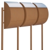 Briefkastenanlage Jumbo for Three Rost mit Edelstahlklappe