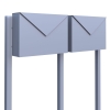 Briefkastenanlage Letter for Two Grau Metallic