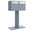 Briefkastenanlage Hermes Double for Two Grau Metallic mit Edelstahlklappe