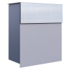 Briefkasten Alto Grau Metallic mit Edelstahlklappe