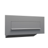 Mauerdurchwurf Briefkasten Nova in Grau Metallic