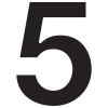 Hausnummer ''5'' Schwarz