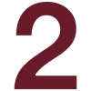 Hausnummer ''2'' Rot