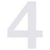 Hausnummer ''4'' Weiß