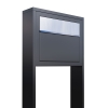 Standbriefkasten Elegance Anthrazit mit Edelstahlklappe