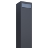 Standbriefkasten Monolith Anthrazit mit Edelstahlklappe
