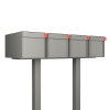 Amerikanischer Briefkasten Big Americano for Four in Grau Metallic