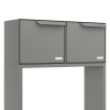 Briefkastenanlage mit Paketfach Rotterdam for Two in Grau Metallic