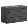 Mülltonnenbox Edgar 3er 240 Liter in Schwarz