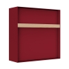 Wandbriefkasten Oxford in Rot mit Holzgriff