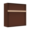 Wandbriefkasten Oxford in Braun mit Holzgriff