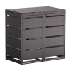Mülltonnenbox Kim 2er 120L in Schwarz