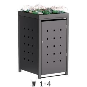 Mülltonnenbox Anna mit Pflanzdach - 120 Liter