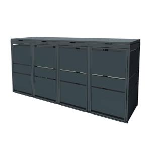 Mülltonnenbox Lewis 4er 240 Liter