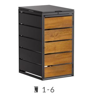 Mülltonnenbox Edda mit Deckel für 1-6 Mülltonnen - 240 Liter