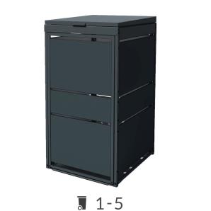 Mülltonnenbox Lewis mit Deckel für 1-5 Mülltonnen - 240 Liter