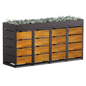 Mülltonnenbox Egon 4er 120 Liter